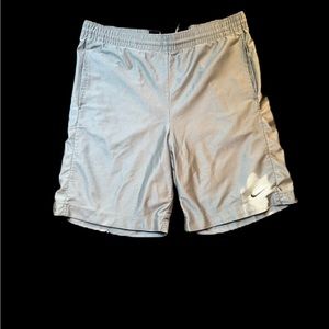 Vintage Nike Basketball Gym Shorts Shiny Silver M
